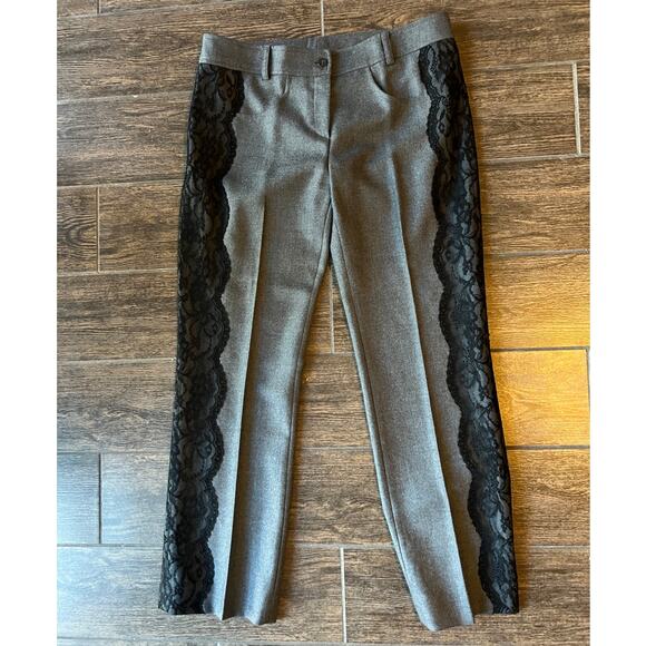 Valentino Roma Wool and Lace gray pants 10 - Picture 1 of 7